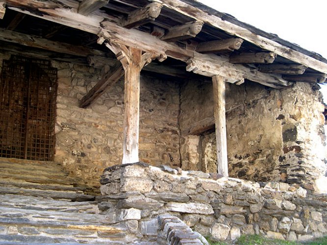 D&eacute;tail de l'&eacute;glise Sant Joan de Caselles (Canillo - Andorre)